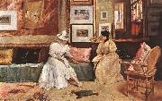 Chase, William Merritt A Friendly Visit France oil painting reproduction